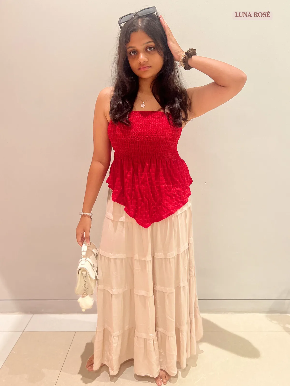Luna tiered skirt